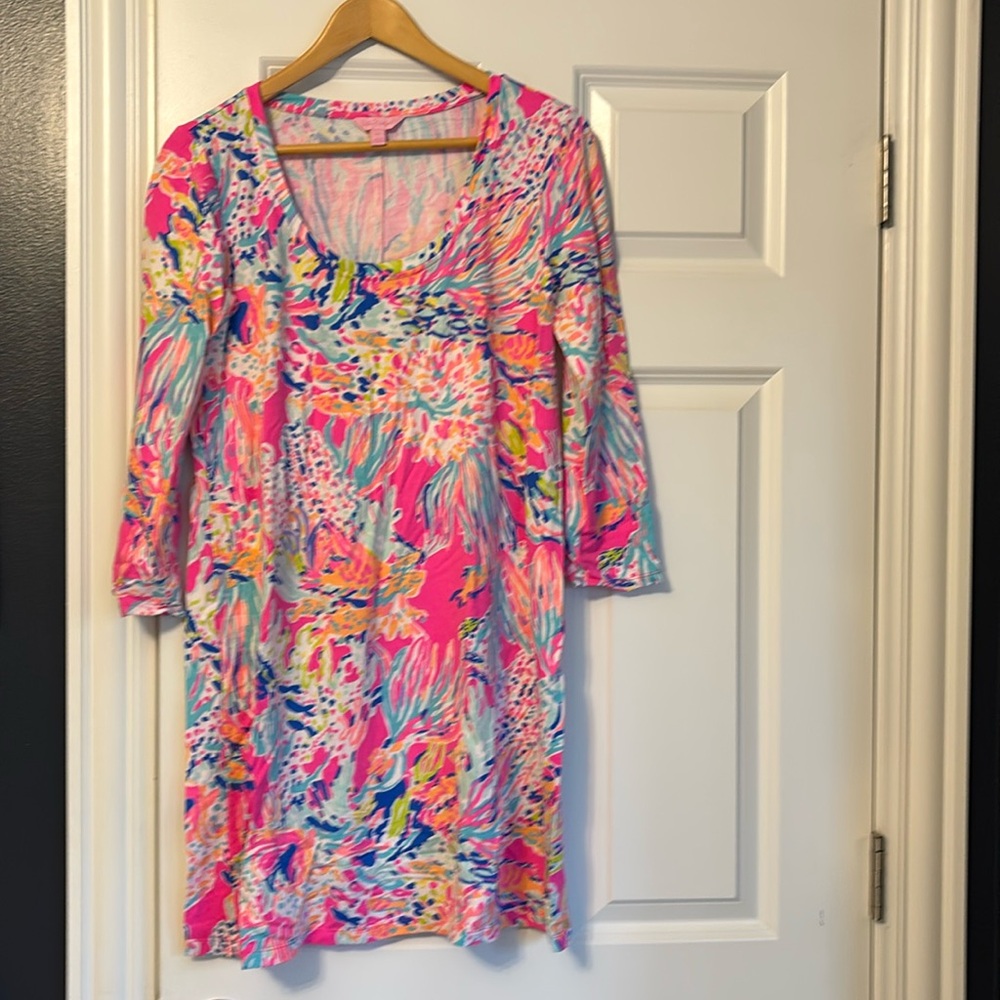 Lilly Pulitzer long sleeved scoop neck dress Size Medium